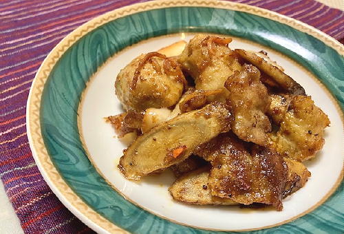 今日のキムチ料理レシピ：里芋とゴボウのキムチ味噌炒め