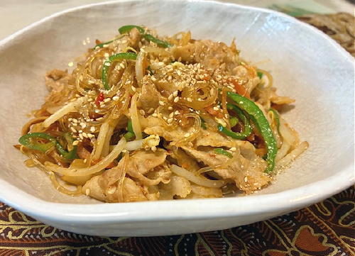 今日のキムチ料理レシピ：キムチチャプチェ