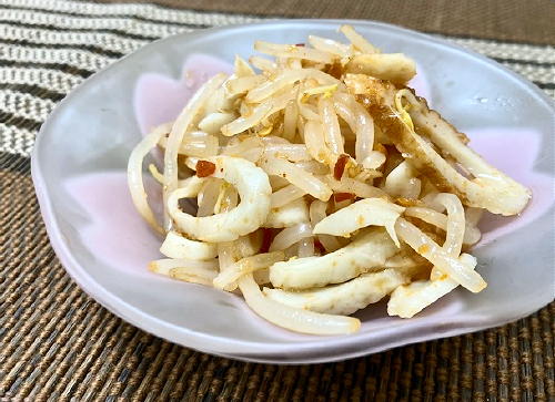 今日のキムチ料理レシピ：ちくわもやしのピリ辛和え