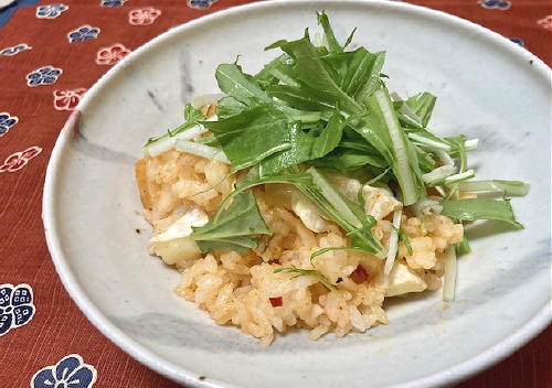 今日のキムチレシピ：カマンベールチーズと大根キムチの混ぜご飯