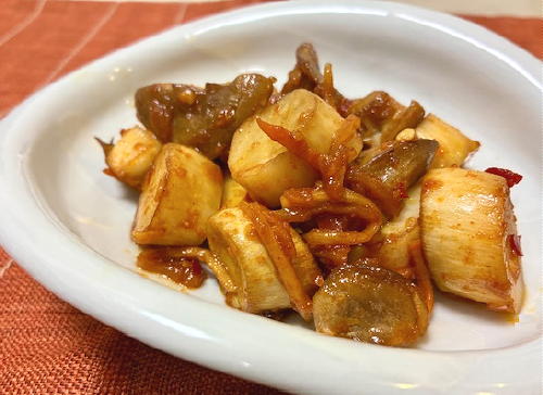 今日のキムチ料理レシピ：エリンギのピリ辛オイスターソース炒め