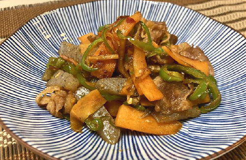今日のキムチ料理レシピ：牛肉とこんにゃくのピリ辛炒め