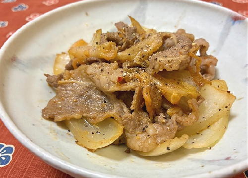今日のキムチ料理レシピ：牛肉とキムチのウスターソース炒め
