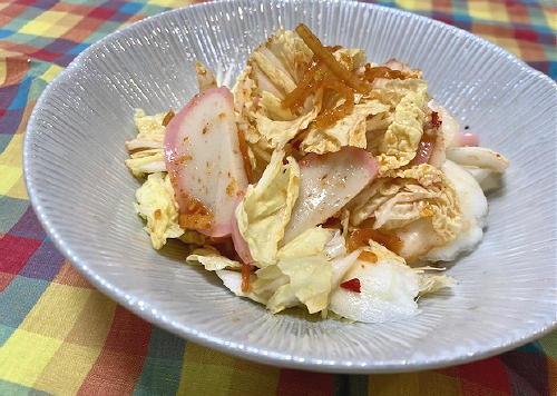 今日のキムチ料理レシピ：白菜とかまぼこのピリ辛和え