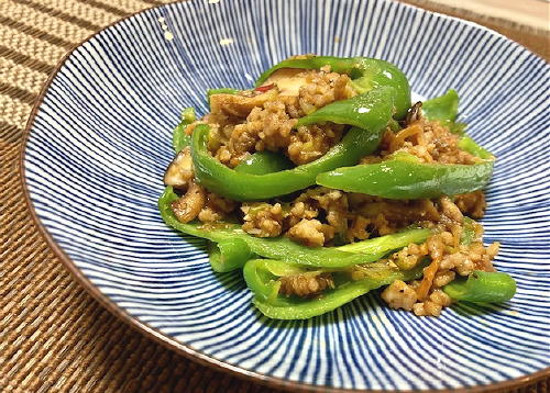 今日のキムチ料理レシピ：ピーマンのピリ辛ひき肉炒め