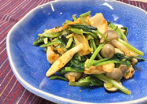 今日のキムチ料理レシピ：ほうれん草のキムチ炒め