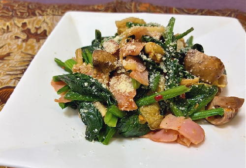 今日のキムチ料理レシピ：ほうれん草のキムチ炒め