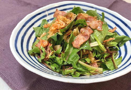 今日のキムチ料理レシピ：ほうれん草とキムチのサラダ
