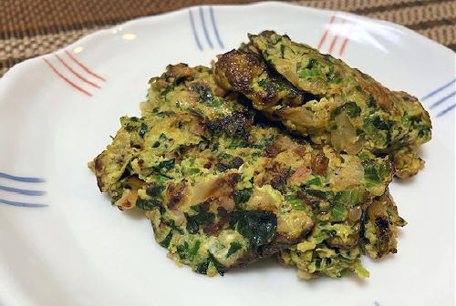 今日のキムチ料理レシピ：ほうれん草とキムチの卵焼き