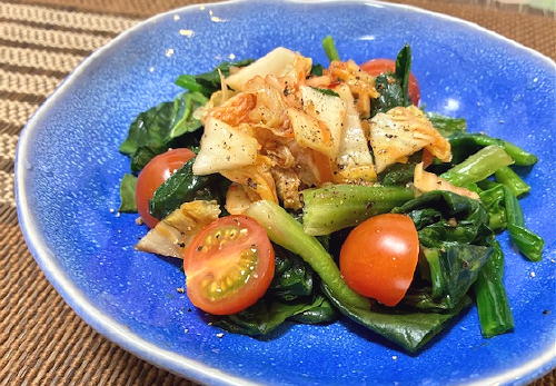 今日のキムチ料理レシピ：ほうれん草のキムチサラダ