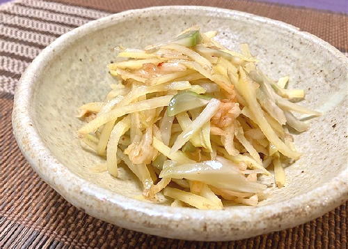 今日のキムチ料理レシピ：じゃがいものザーサイキムチ和え