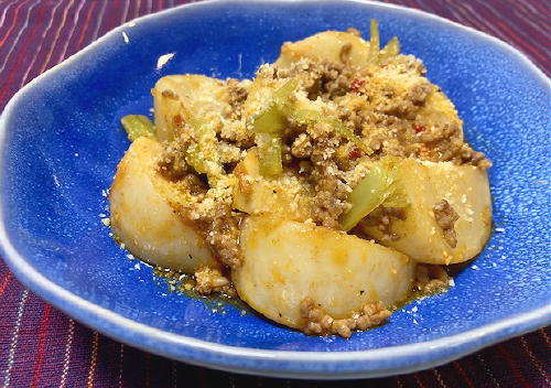 今日のキムチ料理レシピ：かぶのピリ辛ひき肉炒め煮