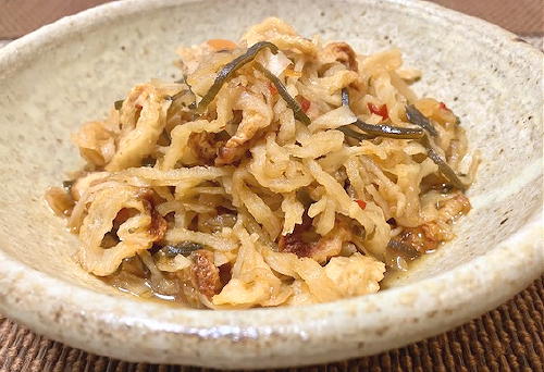 今日のキムチ料理レシピ：割干し大根とちくわのピリ辛レンジ煮