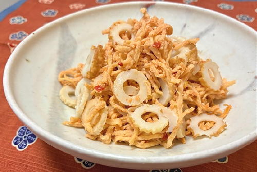 今日のキムチ料理レシピ：割り干し大根とちくのピリ辛マヨ和え