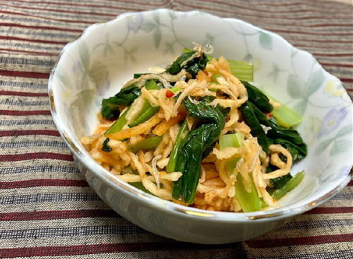 今日のキムチ料理レシピ：小松菜と切り干し大根のピリ辛和え