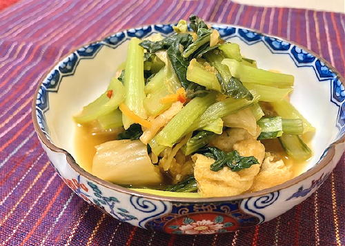 今日のキムチ料理レシピ：小松菜とキムチの煮浸し