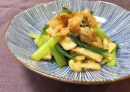 今日のキムチ料理レシピ：小松菜とちくわのキムチ和え
