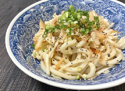今日のキムチ料理レシピ：ツナとキムチの和えうどん