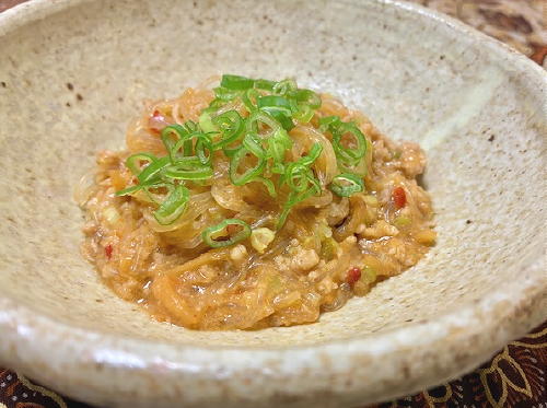 今日のキムチ料理レシピ：キムチの素で作る麻婆春雨