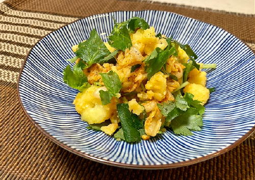今日のキムチ料理レシピ：ミツバとキムチのポテトサラダ