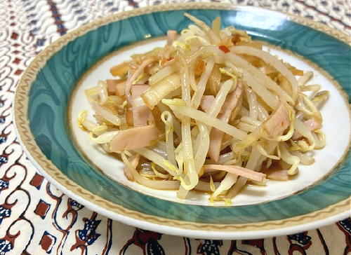 今日のキムチ料理レシピ：ハムともやしのキムチ和え