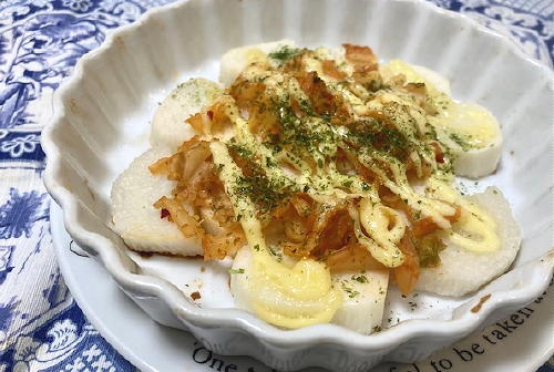 今日のキムチ料理レシピ：長いもとキムチのマヨネーズ焼き