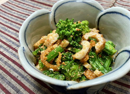 今日のキムチ料理レシピ：菜の花のピリ辛胡麻和え