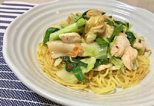 今日のキムチ料理レシピ：ニラキムチあんかけ焼きそば