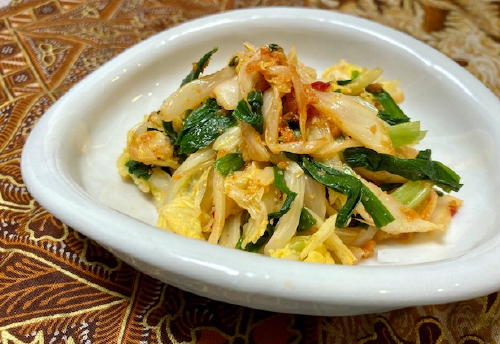 今日のキムチ料理レシピ：白菜とにらのピリ辛和え