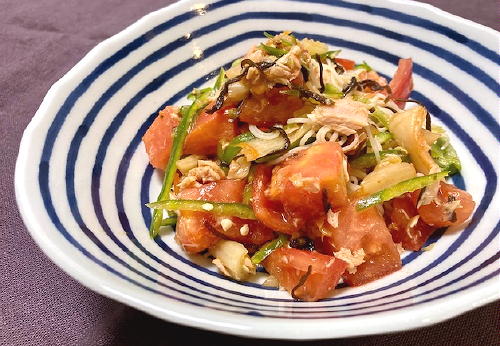 今日のキムチ料理レシピ：トマトとキムチのサラダそうめん