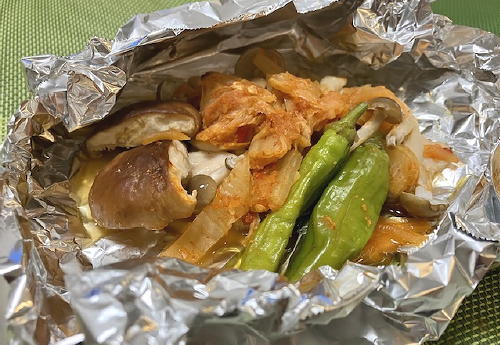 今日のキムチ料理レシピ：ささ身とキムチのホイル焼き