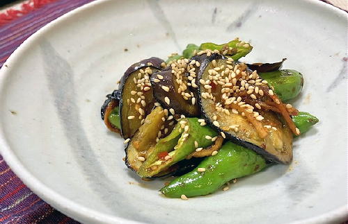 今日のキムチ料理レシピ：ししとうと茄子のピリ辛オイスターソース炒め