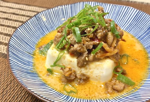 今日のキムチ料理レシピ：担担豆腐