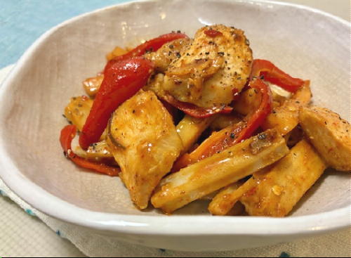 今日のキムチレシピ：鶏肉とレンコンのキムチマヨネーズ炒め