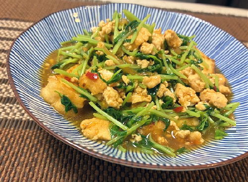 今日のキムチ料理レシピ：厚揚げのキムチひき肉あんかけ