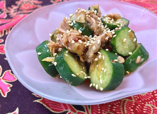 今日のキムチ料理レシピ：胡瓜のツナキムチあえ