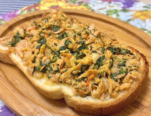 今日のキムチ料理レシピ：大葉とツナのキムチトースト
